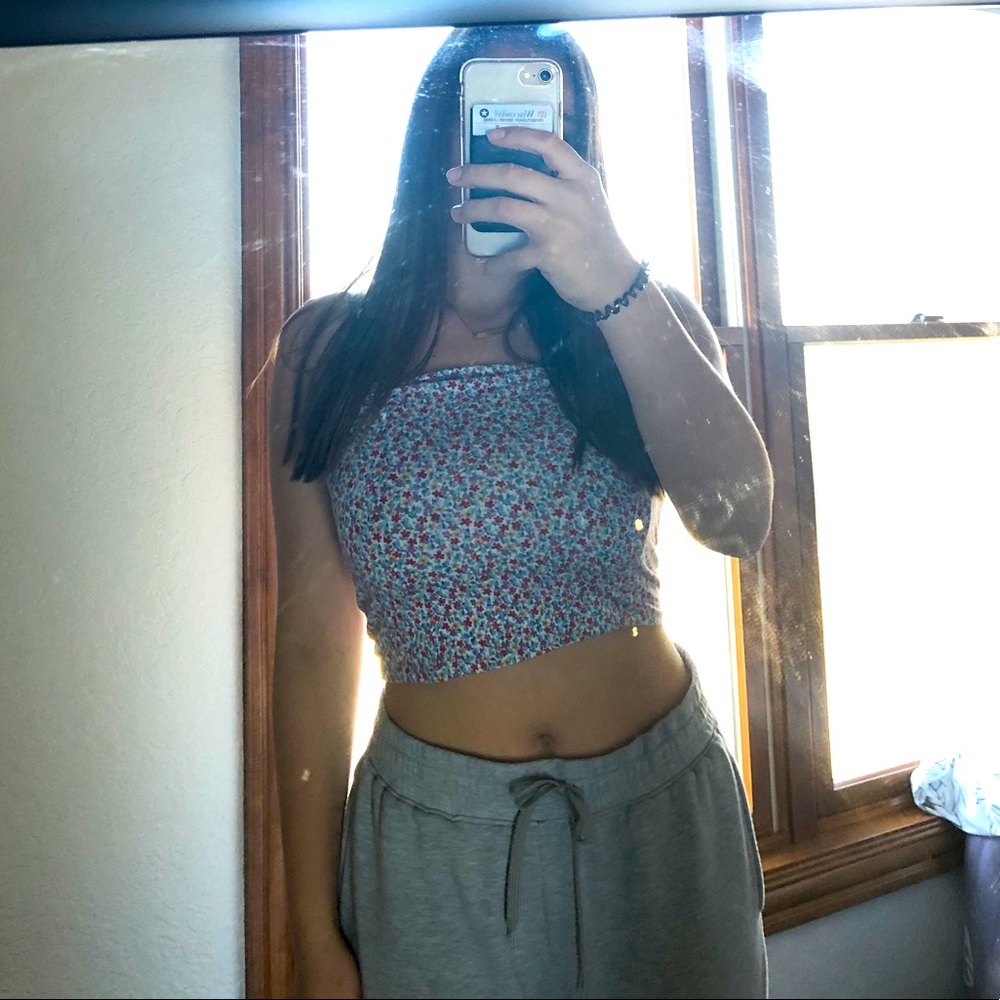 Flower pattern tube top!